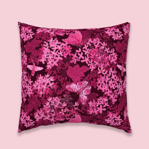 coussin jardin fleuri rose_création Andrea Leonelli